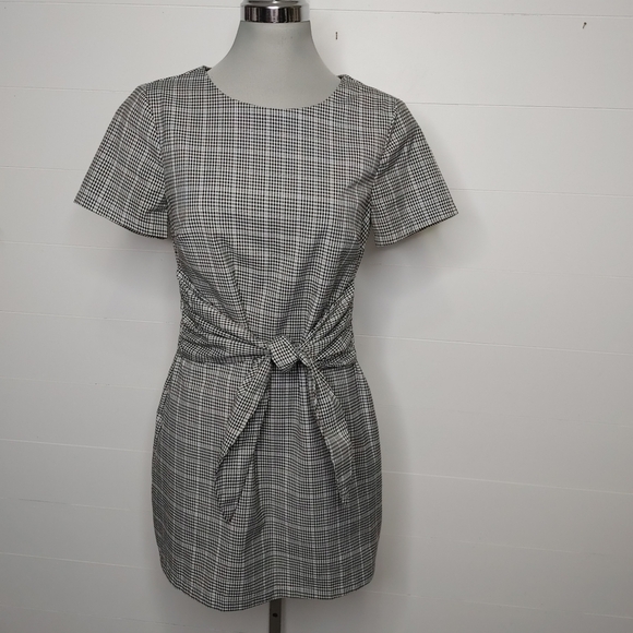 LULU'S Penny gingham knotted sheath dress S - Picture 2 of 10